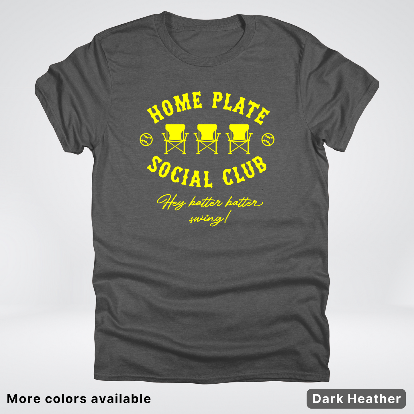 Home Plate Social Club – Yellow Design - T-Shirt