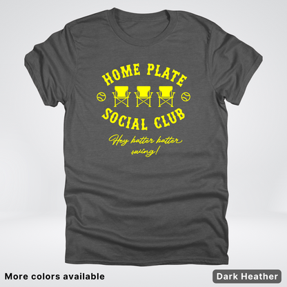 Home Plate Social Club – Yellow Design - T-Shirt