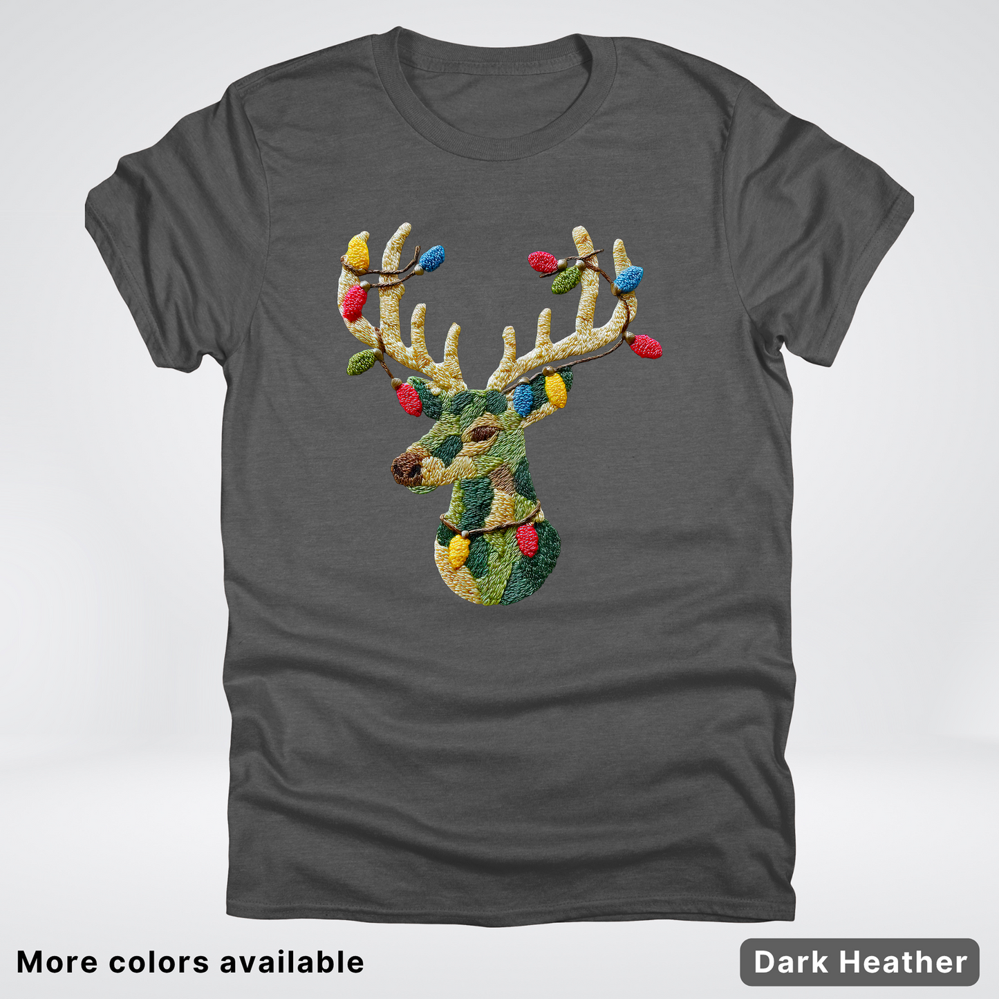Festive Light-Up Reindeer Hook Yard Faux - T-Shirt