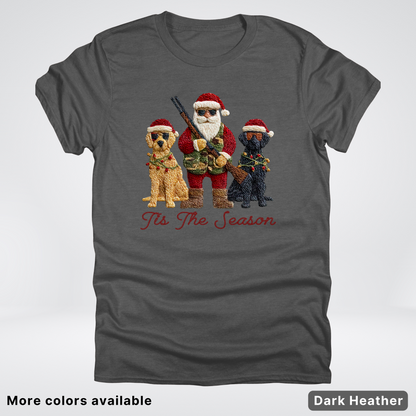 Tis The Season Hunting Santa Hook Yard Faux - T-Shirt