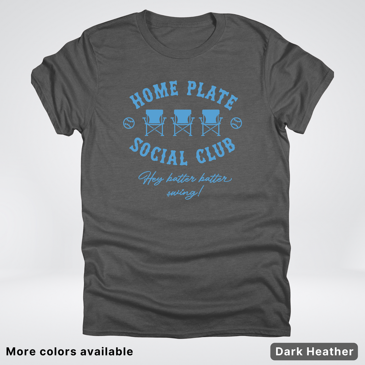 Home Plate Social Club – Light Blue Design - T-Shirt