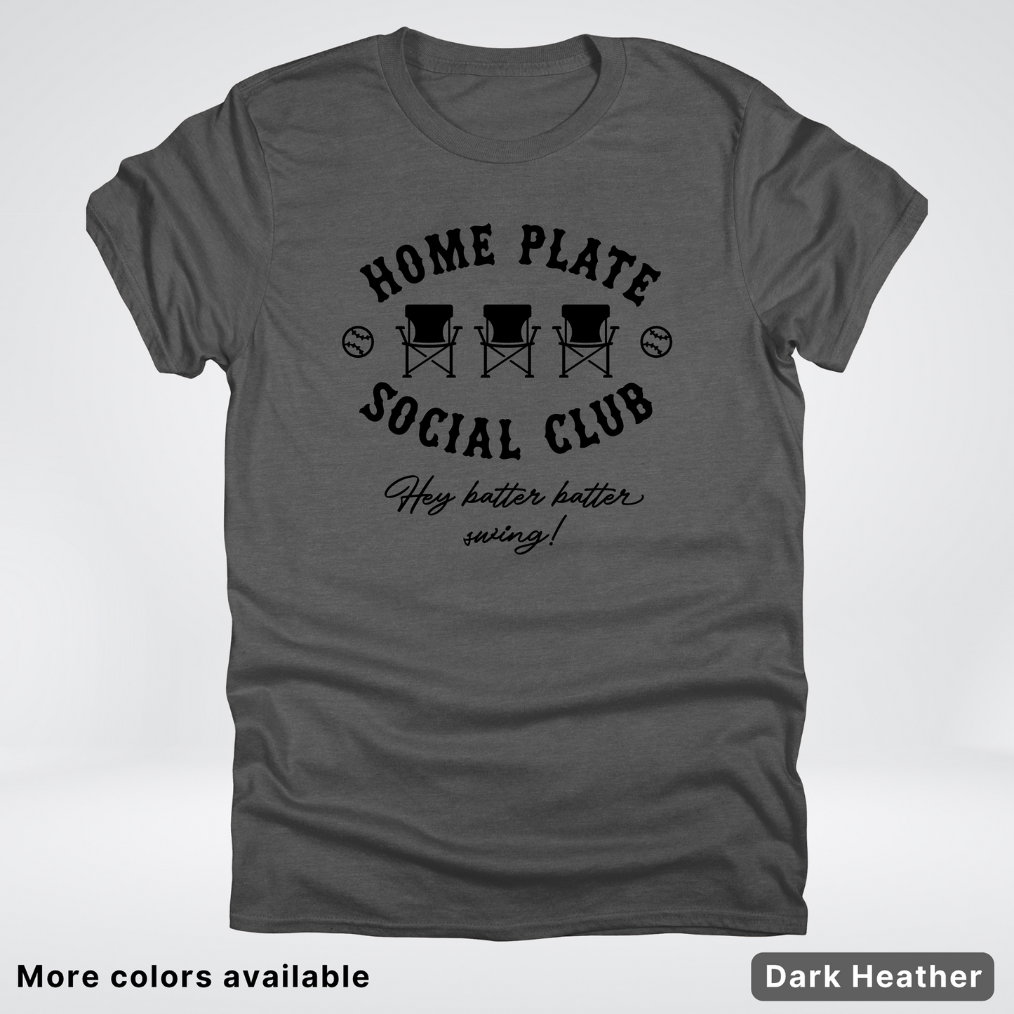 Home Plate Social Club – Black Design - T-Shirt