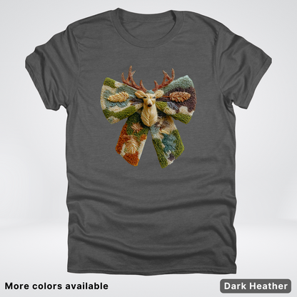 Neutral Woodland Bow Hook Yard Faux - T-Shirt