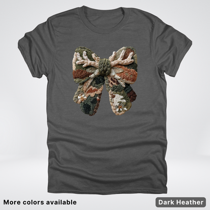 Woodland Winter Bow Hook Yard Faux - T-Shirt