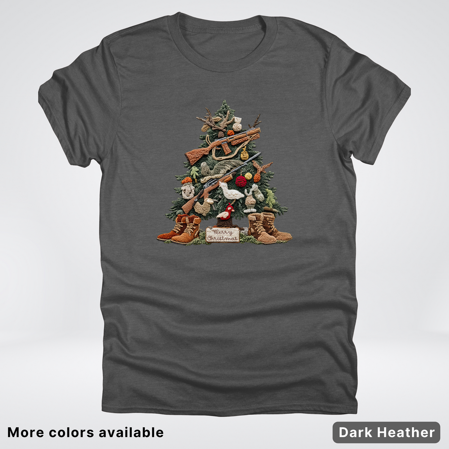 Rustic Holiday Tree & Boots (Hook Yard Faux) - T-Shirt