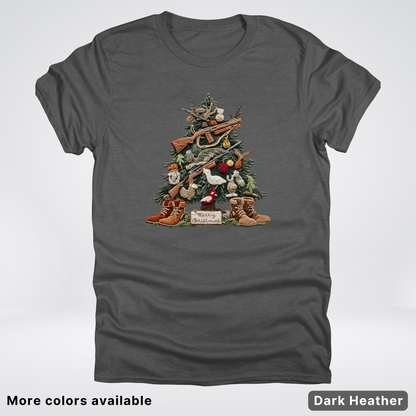 Rustic Holiday Tree & Boots (Hook Yard Faux) - T-Shirt