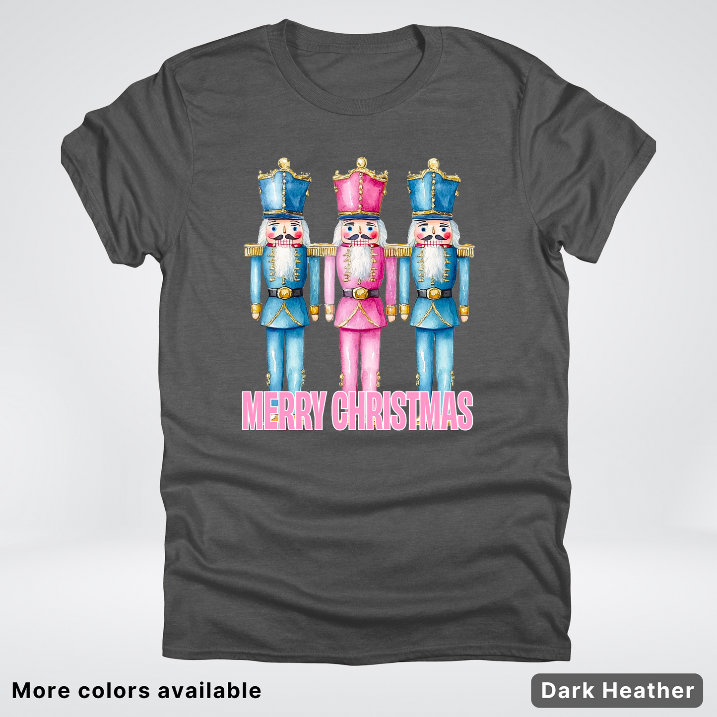 Merry Christmas Pastel Nutcrackers - T-Shirt