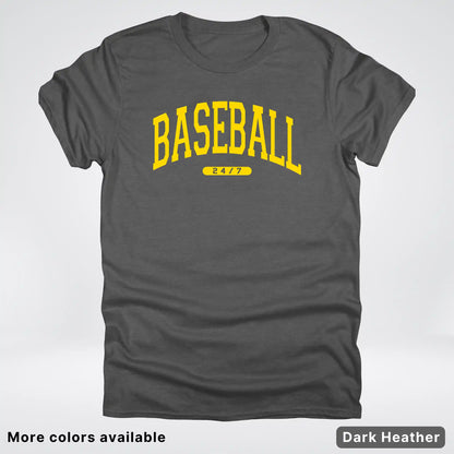 Baseball 24/7 – Gold Design - T-Shirt