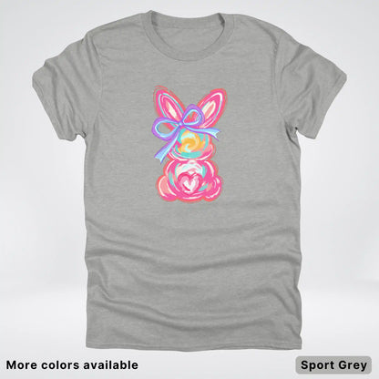 Coquette Easter Bunny – Pastel Bow Bunny Spring Graphic - T-Shirt