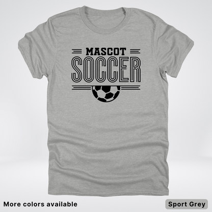 Custom Mascot – Black Design 15 - Soccer T-Shirt