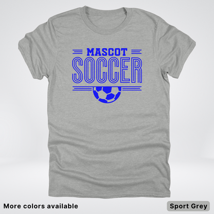 Custom Mascot – Blue Design 16 - Soccer T-Shirt
