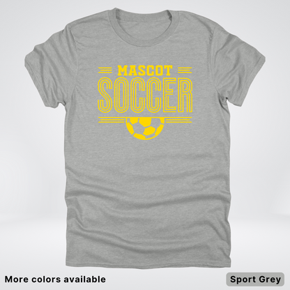 Custom Mascot – Gold Design 17 - Soccer T-Shirt