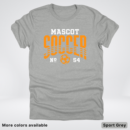 Custom Mascot & Number – Orange Design 07 - Soccer T-Shirt