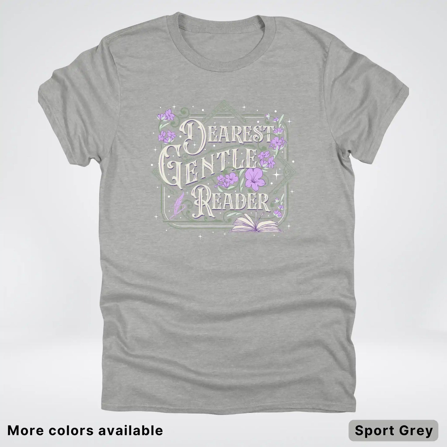 Dearest Gentle Reader – Vintage Floral Book Lover Graphic - T-Shirt