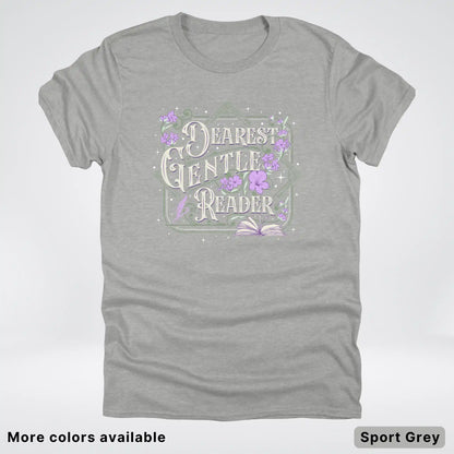 Dearest Gentle Reader – Vintage Floral Book Lover Graphic - T-Shirt