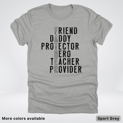 Father Crossword - Black Design – Father’s Day T-Shirt