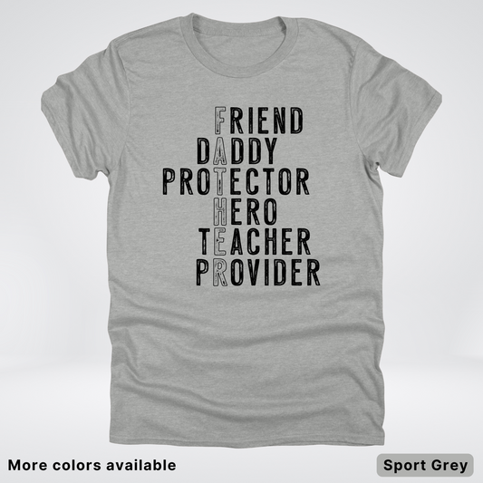 Father Crossword - Black Design – Father’s Day T-Shirt