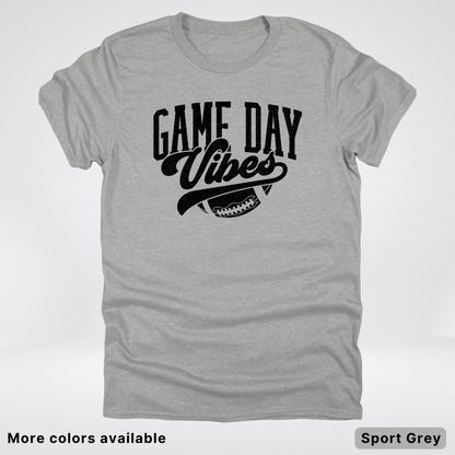 Game Day Vibes - Black Design 2 - Football T-Shirt