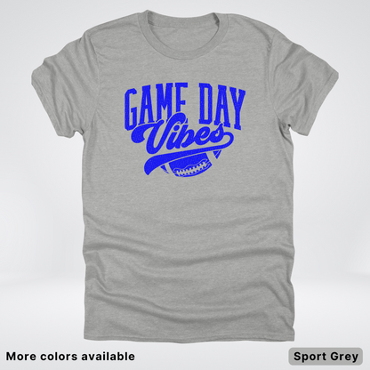 Game Day Vibes - Blue Design - Football T-Shirt
