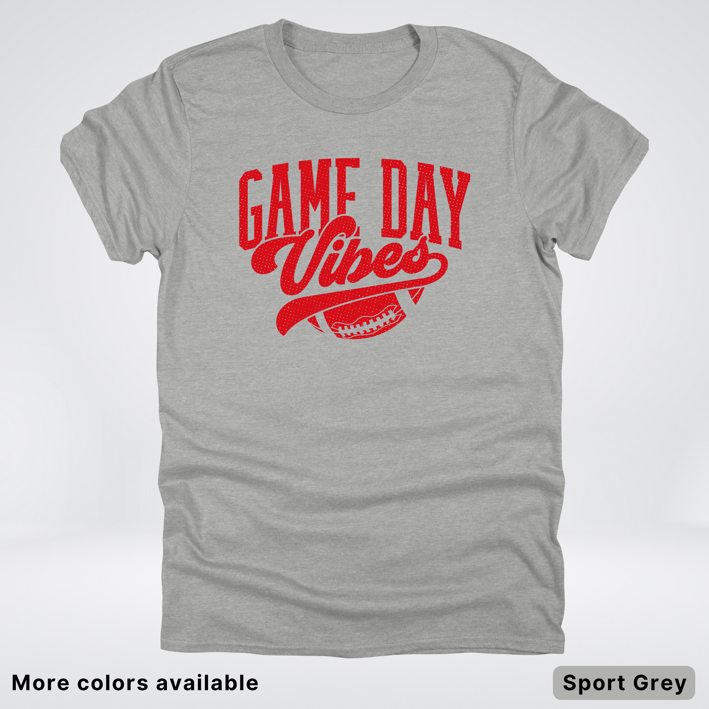 Game Day Vibes - Red Design - Football T-Shirt