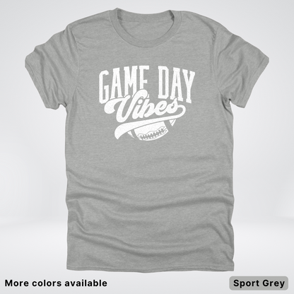 Game Day Vibes - White Design 2 - Football T-Shirt