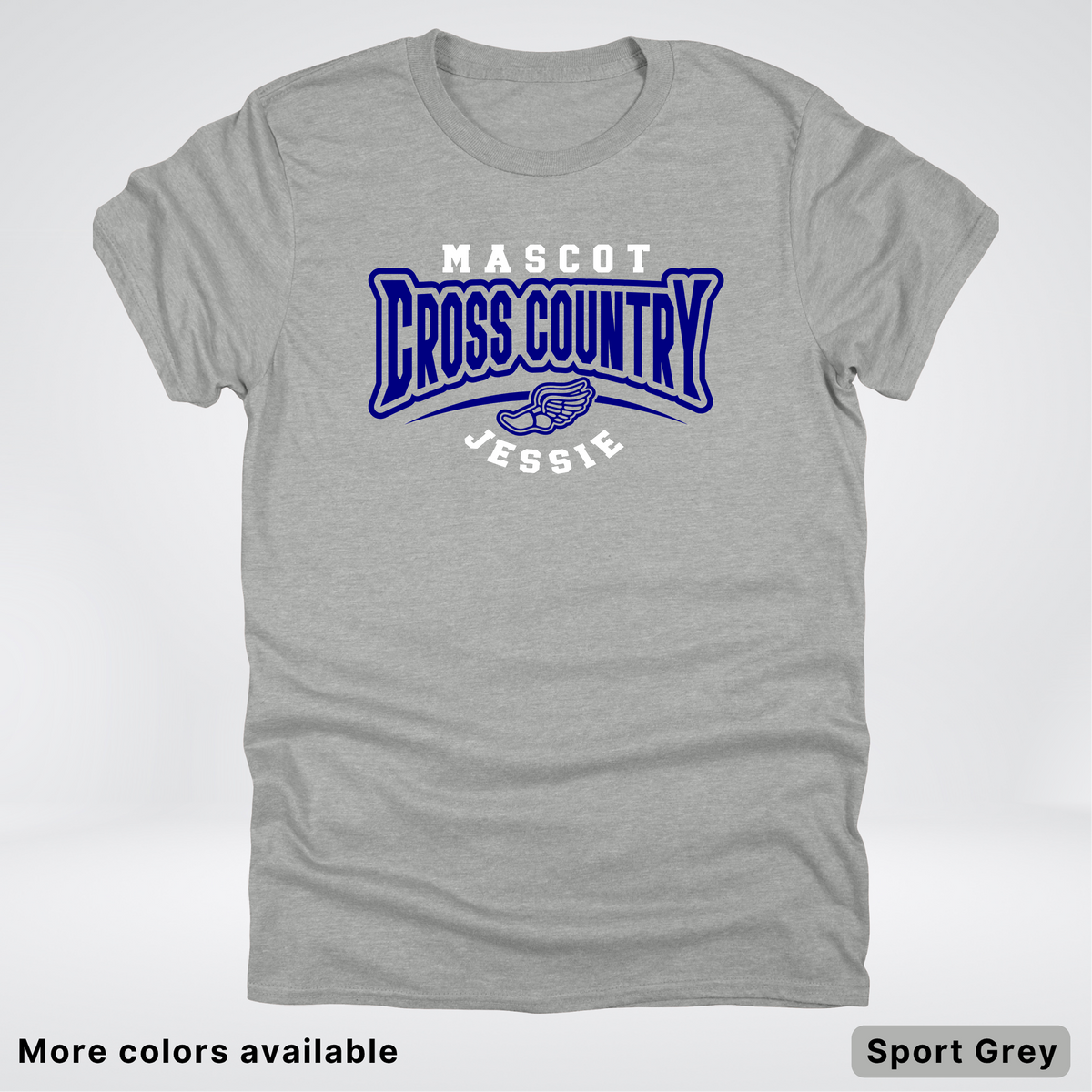 Custom Mascot & Name – Navy Design – Cross Country 10 - T-Shirt