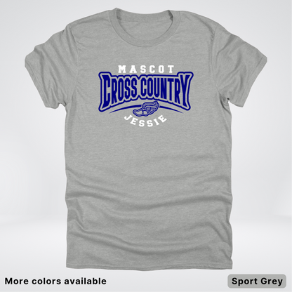Custom Mascot & Name – Navy Design – Cross Country 10 - T-Shirt