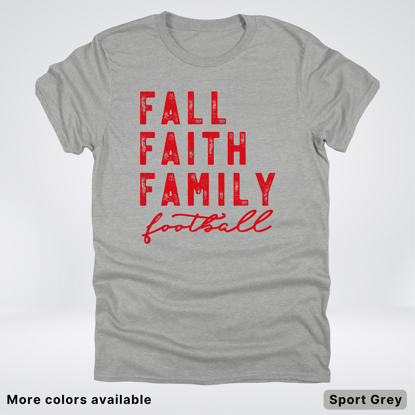 Fall Faith Family – Red Design - Football - T-Shirt