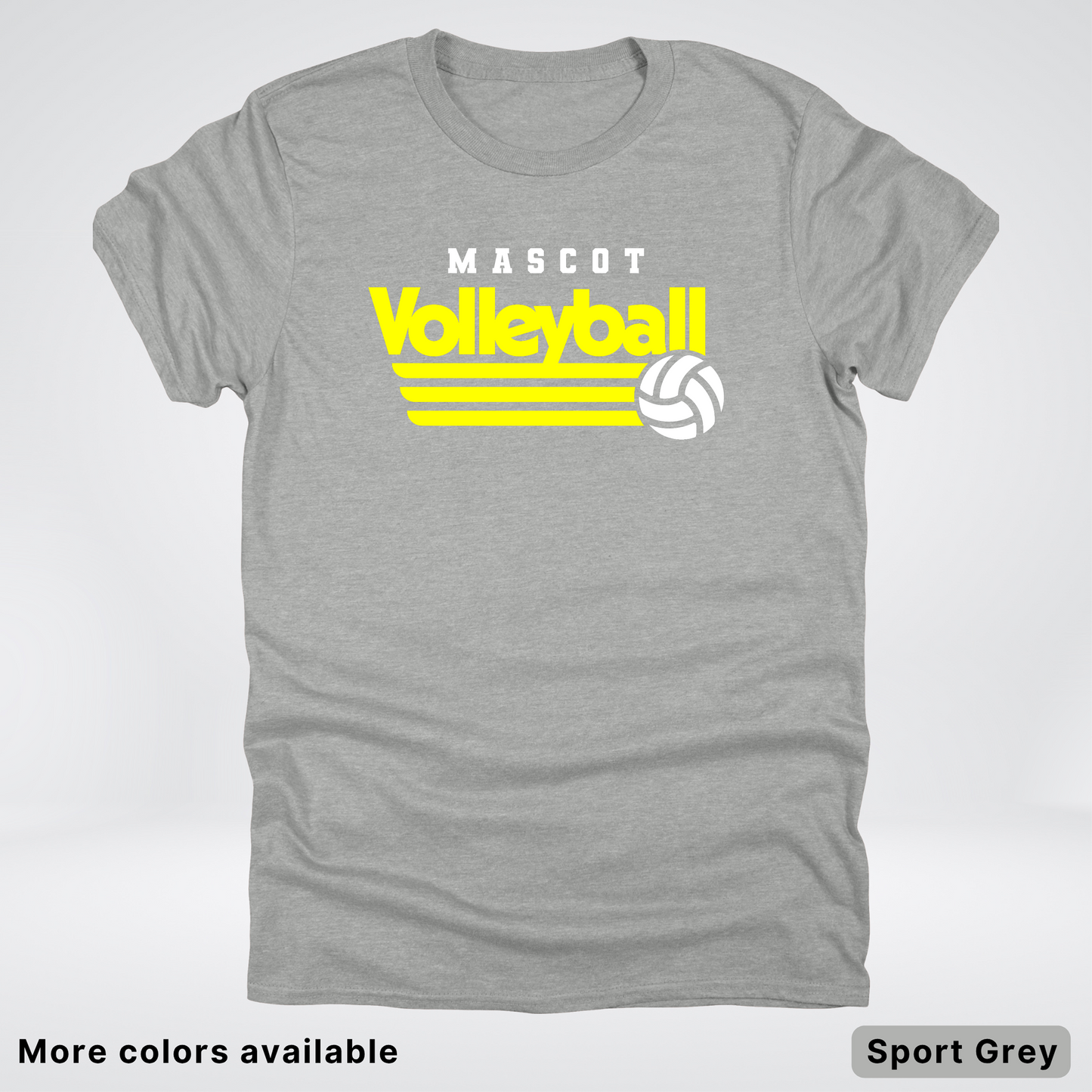 Custom Mascot - Yellow - Volleyball Design 54 - T-Shirt