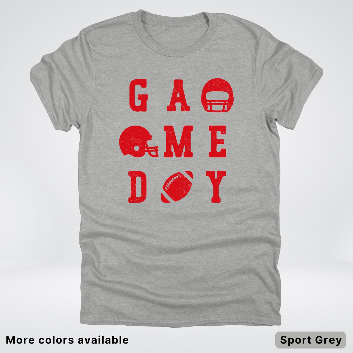 Game Day Football 3 x 3 - Red Design - T-Shirt