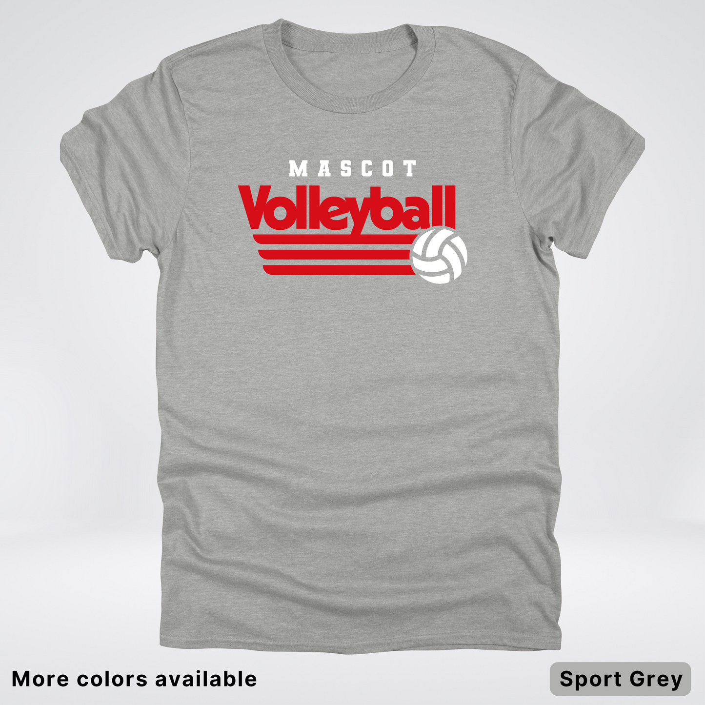 Custom Mascot - Red - Volleyball Design 53 - T-Shirt