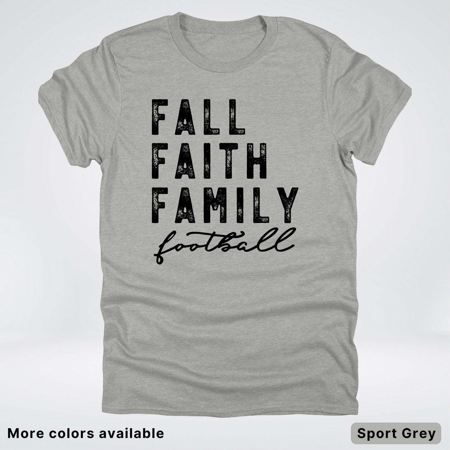 Fall Faith Family – Black Design - Football - T-Shirt