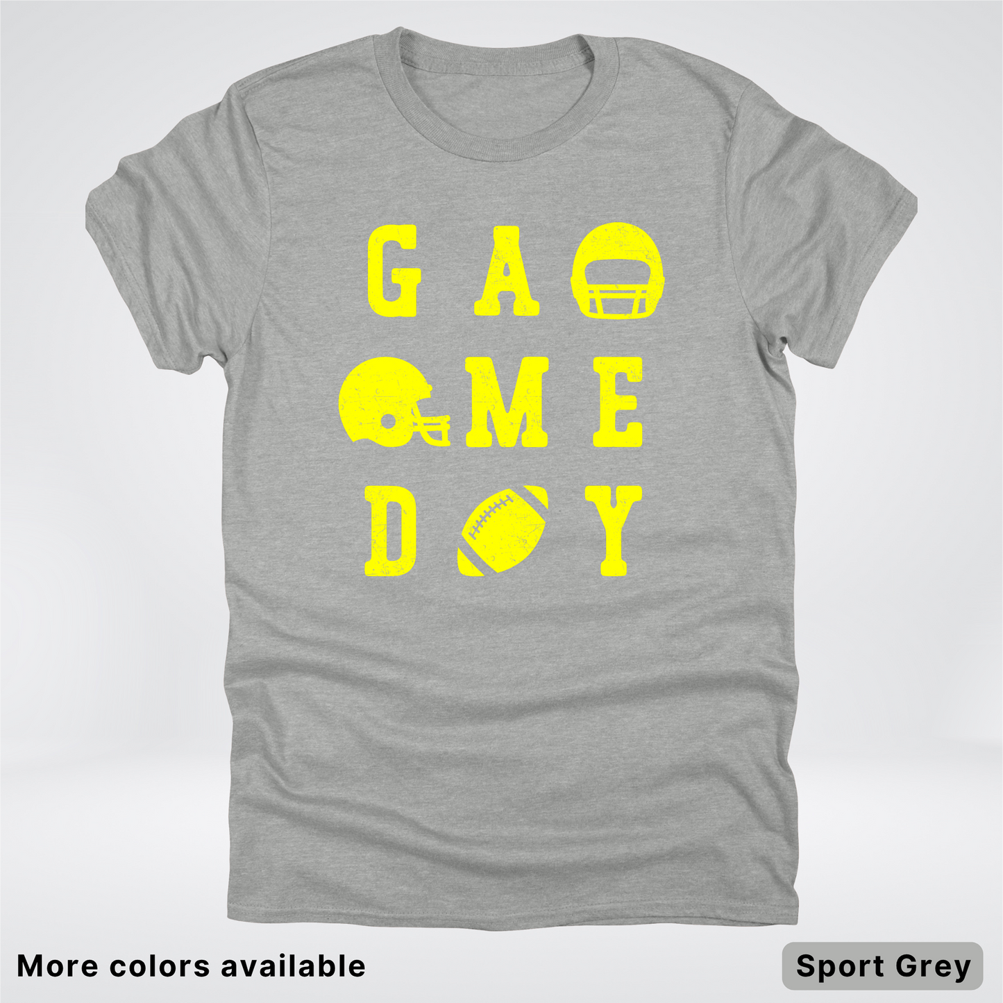 Game Day Football 3 x 3 - Yellow Design - T-Shirt