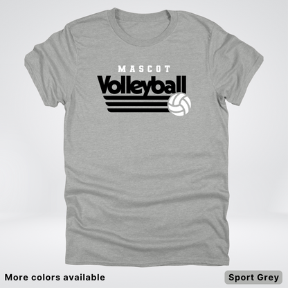 Custom Mascot - Black - Volleyball Design 50 - T-Shirt
