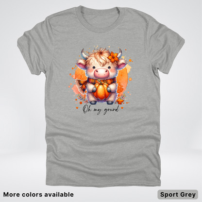 Oh My Gourd Small Cow Calf Pumpkin - T-Shirt