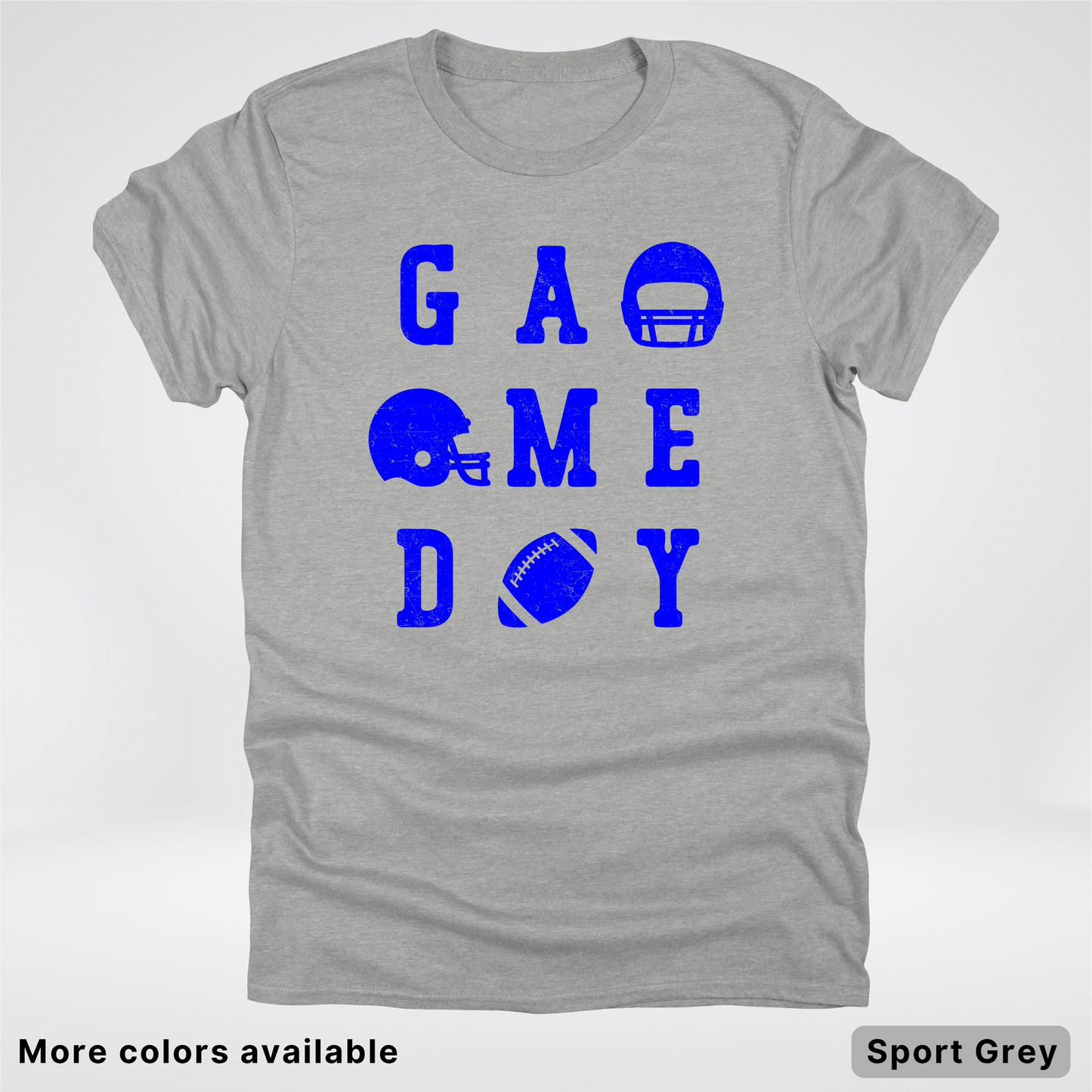 Game Day Football 3 x 3 - Blue Design - T-Shirt