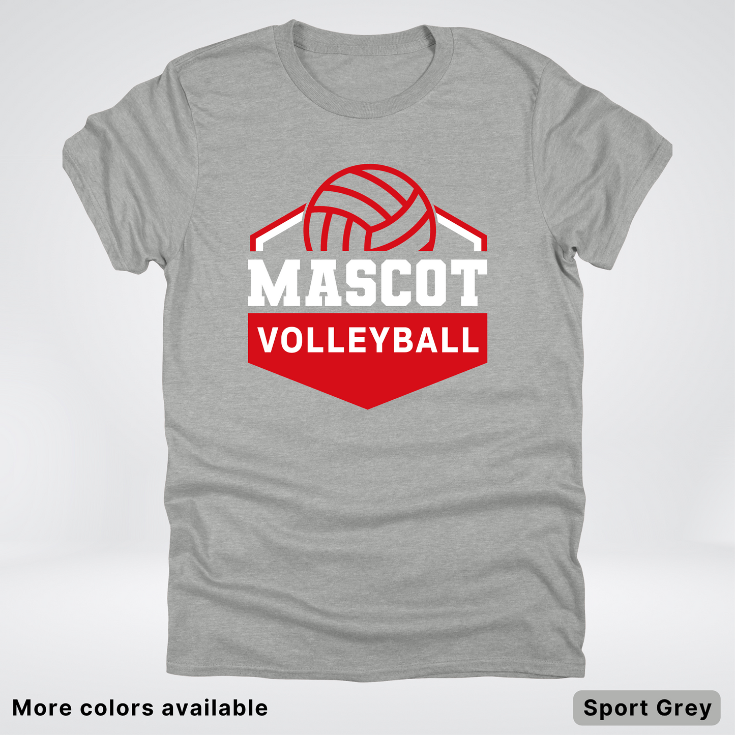 Custom Mascot - Red - Volleyball Design 65 - T-Shirt