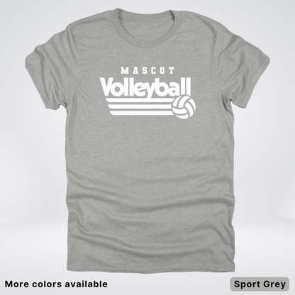 Custom Mascot - White - Volleyball Design 48 - T-Shirt