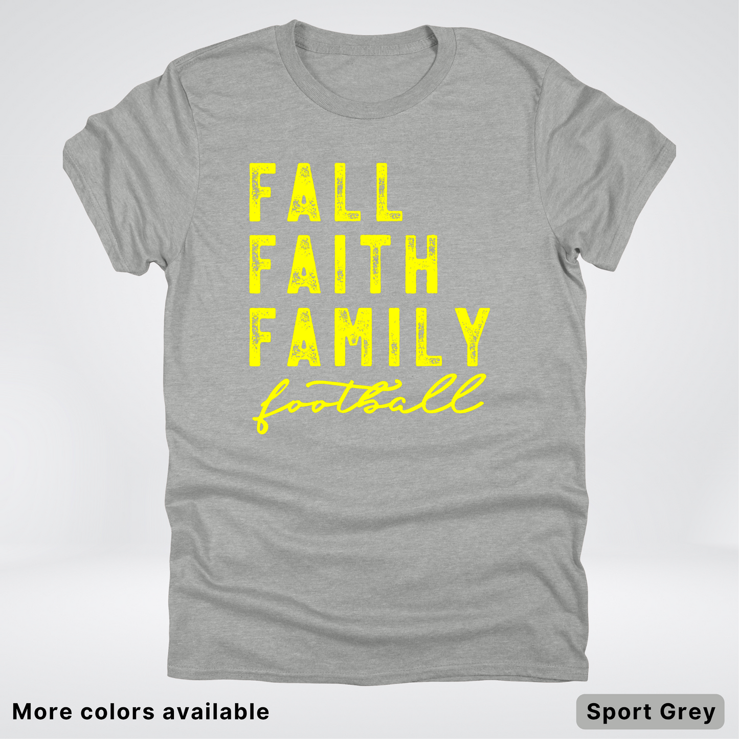 Fall Faith Family – Yellow Design - Football - T-Shirt