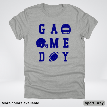 Game Day Football 3 x 3 - Navy Design - T-Shirt