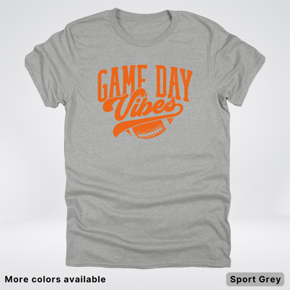 Game Day Vibes – Orange Design - Football  - T-Shirt