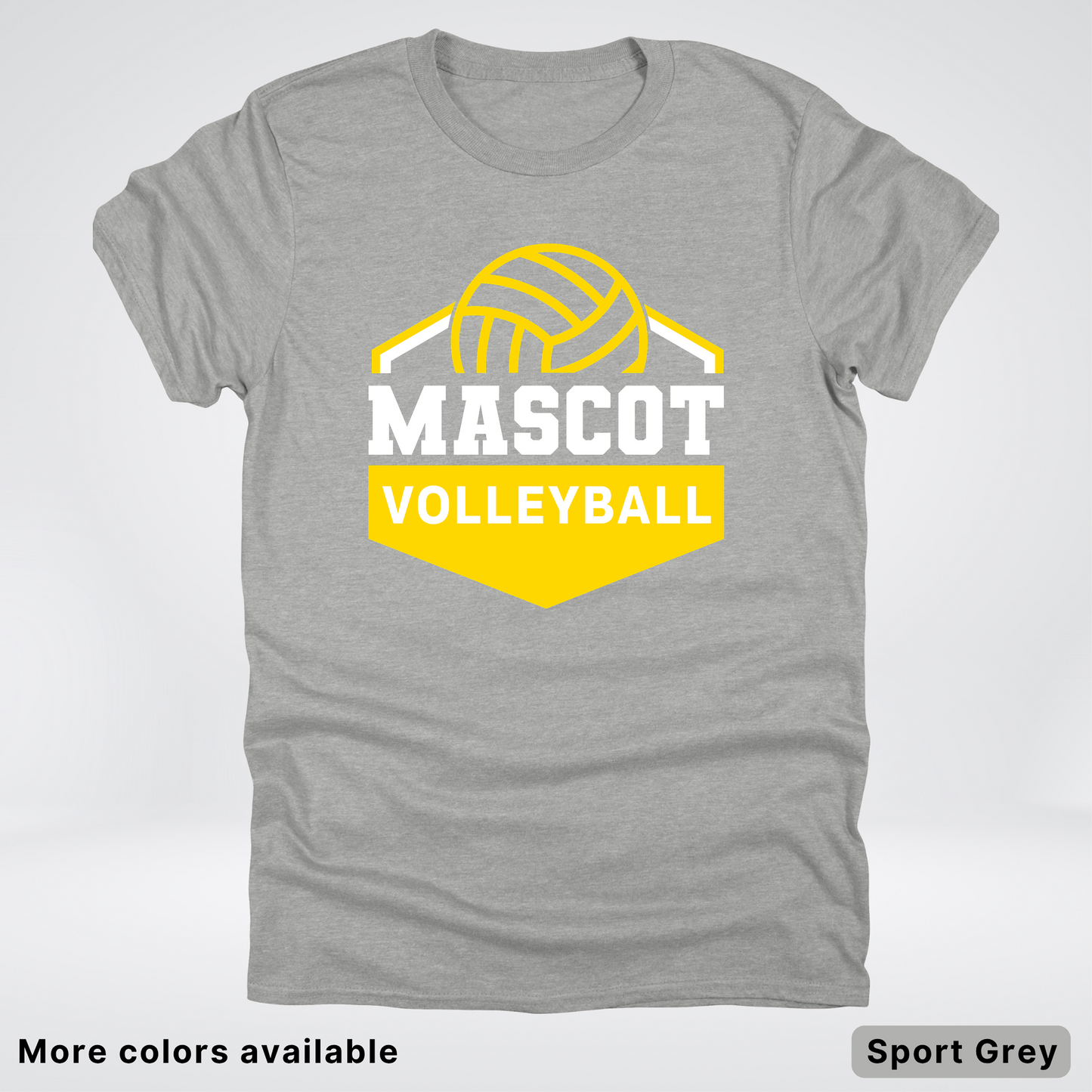 Custom Mascot - Gold - Volleyball Design 64 - T-Shirt