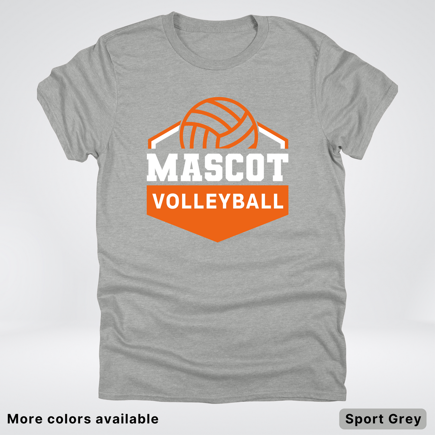 Custom Mascot - Orange - Volleyball Design 70 - T-Shirt