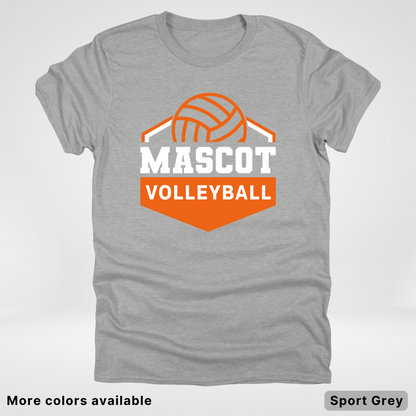 Custom Mascot - Orange - Volleyball Design 70 - T-Shirt