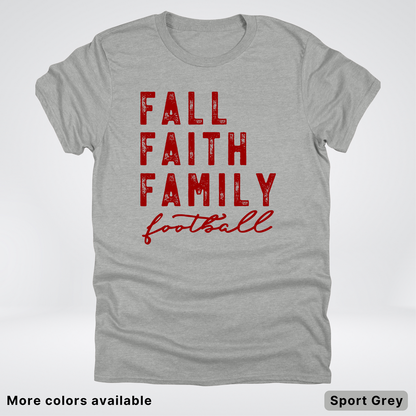 Fall Faith Family – Maroon Design - Football - T-Shirt