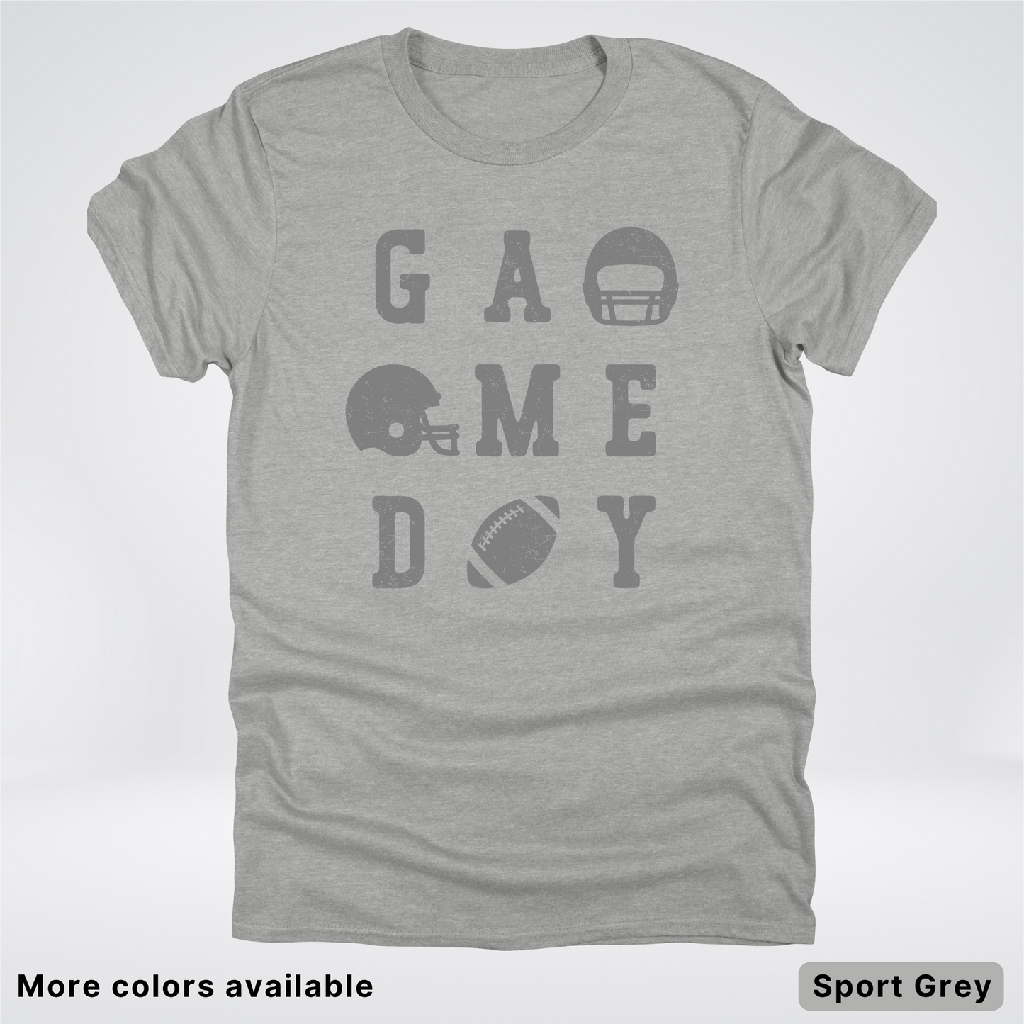 Game Day Football 3 x 3 - Gray Design  - T-Shirt