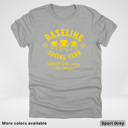 Baseline Social Club Softball – Gold Design - T-Shirt
