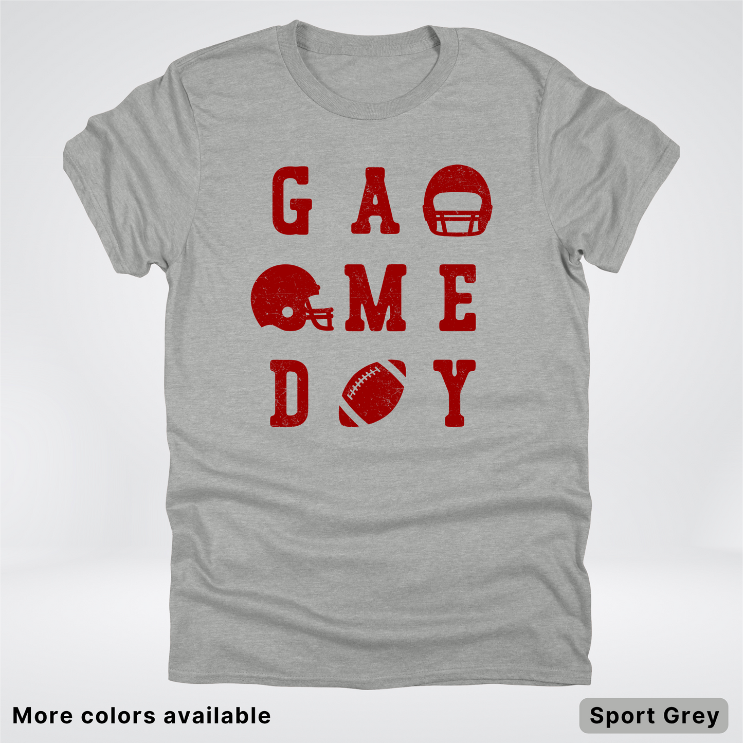 Game Day Football 3 x 3 – Maroon Design – T-Shirt