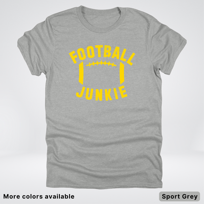 Football Junkie – Gold Design - T-Shirt