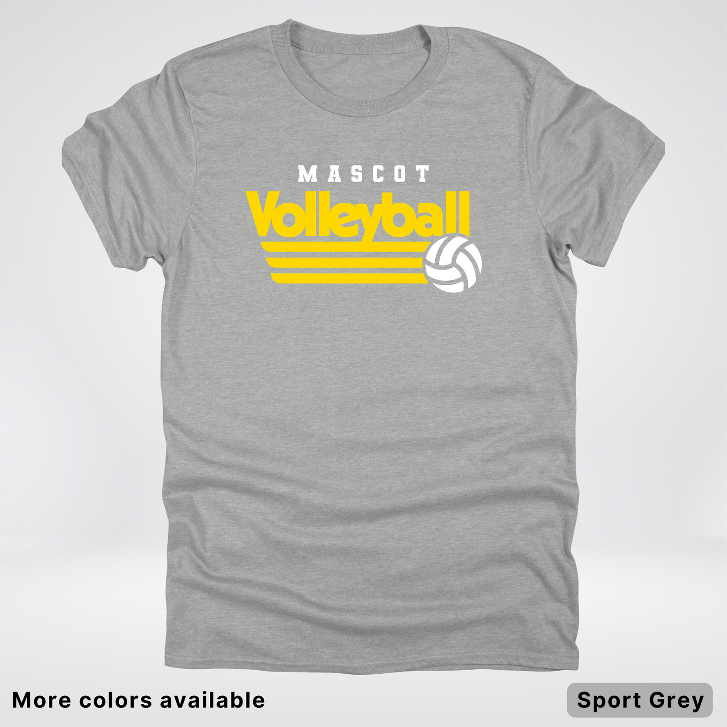 Custom Mascot - Gold - Volleyball Design 52 - T-Shirt